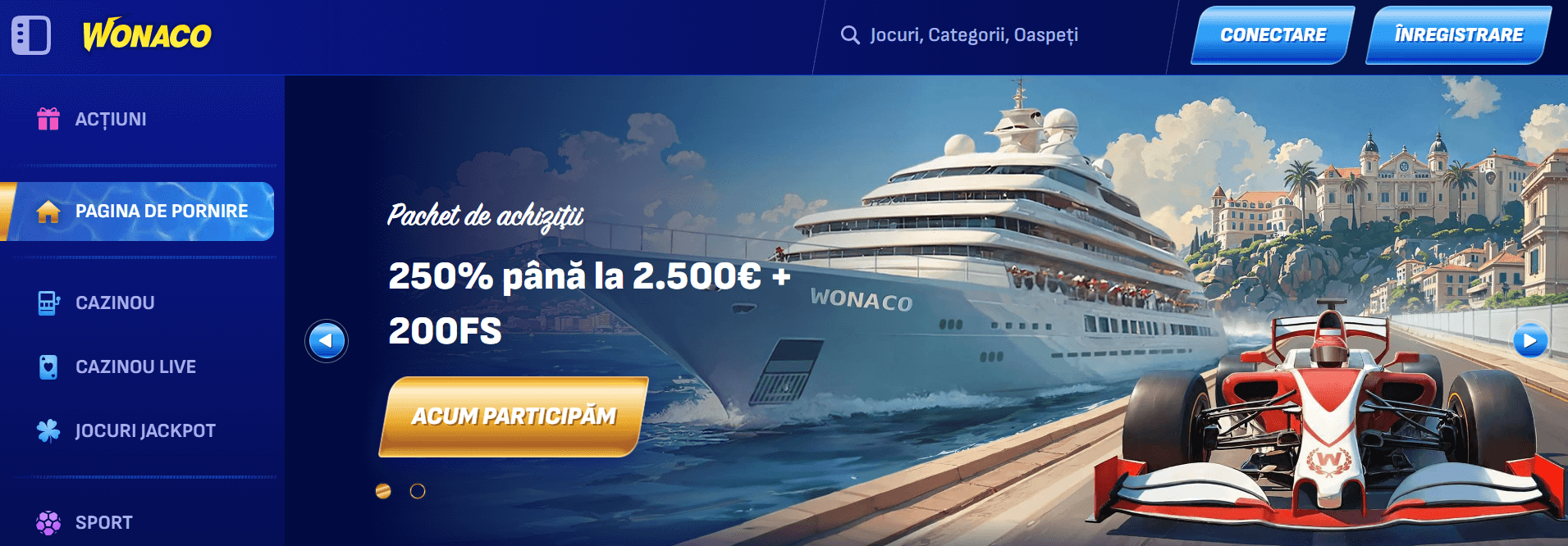 WONACO CASINO ONLINE GERMANIA BONUS DE BUN VENIT